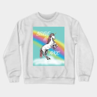 Unicorn Believe In Magic Crewneck Sweatshirt